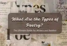 What Are the Types of Poetry? A Writer’s Guide to Popular Poetry Forms Illustration showing different types of poetry, including sonnets, haikus, odes, and elegies.