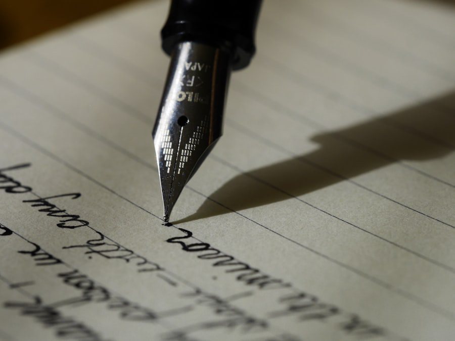An editor working on a manuscript